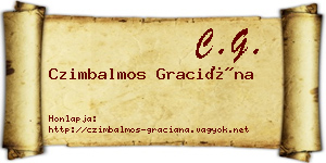 Czimbalmos Graciána névjegykártya